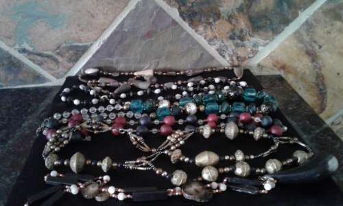 6 assorted beaded neclaces